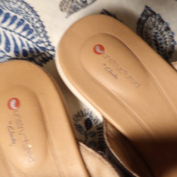 Unstructured By Clarks Leather Slide Sz 6.5M - Picture 3 of 5